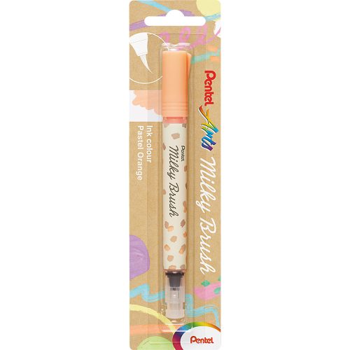 Маркер четка Pentel Milky Brush оранж, 1000000000042031 02 