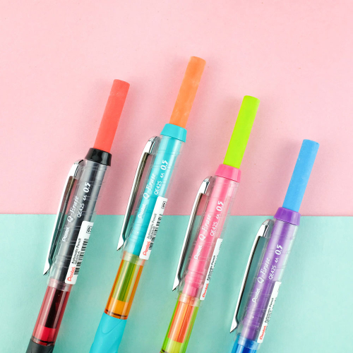 Mech. Pencil Pentel Q-Erase 0.5mm Pink, 1000000000045980 04  — OK Office Mech. Pencil Pentel Q-Erase 0.5mm Pink, 1000000000045980 04