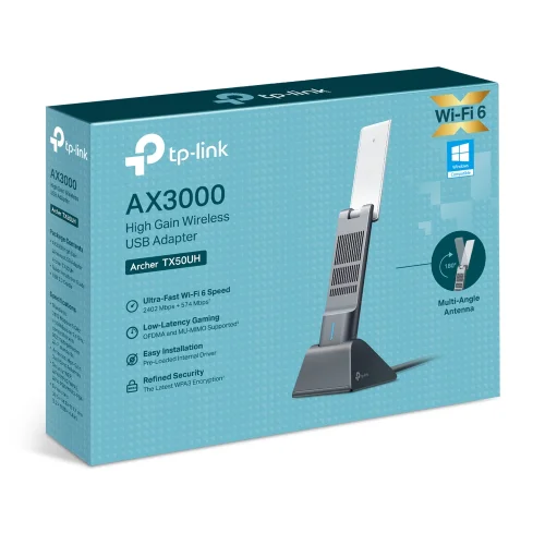 Безжичен USB 2-лентов адаптер TP-Link Archer TX50UH AX3000, 2008885020620252 05 