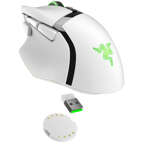 Безжична геймърска мишка Razer Basilisk V3 Pro, бяла, 2008886419333937 02  — OK Office Безжична геймърска мишка Razer Basilisk V3 Pro, бяла, 2008886419333937 02