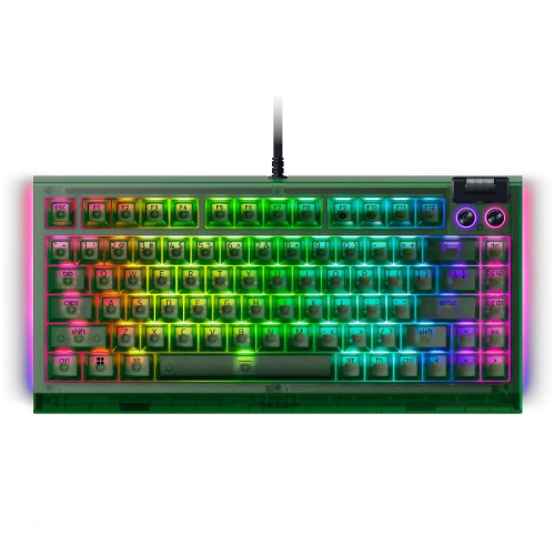 Геймърска клавиатура Razer BlackWidow V4 75%, зелен, 2008887910072783 05 
