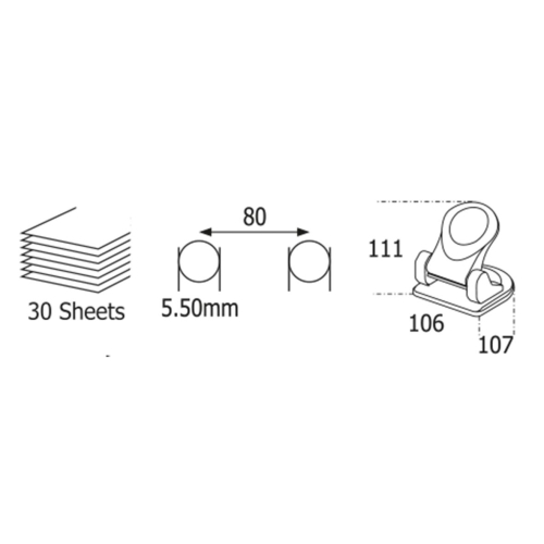 Перфоратор Kangaro Perfo-30 30л черен, 1000000000017371 04 