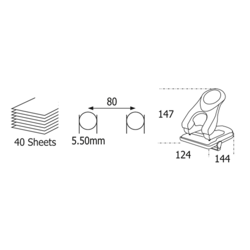 Перфоратор Kangaro Perfo-40 40л черен, 1000000000017374 04 