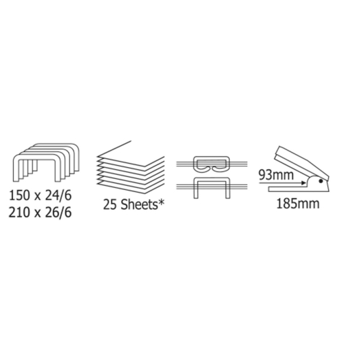 Stapler Kangaro Trendy-210 24/6 25 black, 1000000000017388 03 