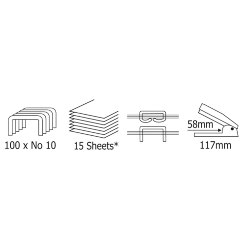 Stapler Kangaro Trendy-10 №10 15p blue, 1000000000017376 03 