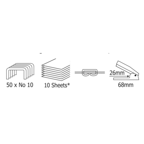 Stapler Kangaro Trendy-10M №10 10p red, 1000000000017378 05 