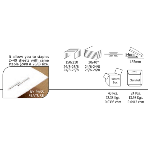 Staple Kangaro 45% LE210FS 30 sheets, 1000000000017402 03 