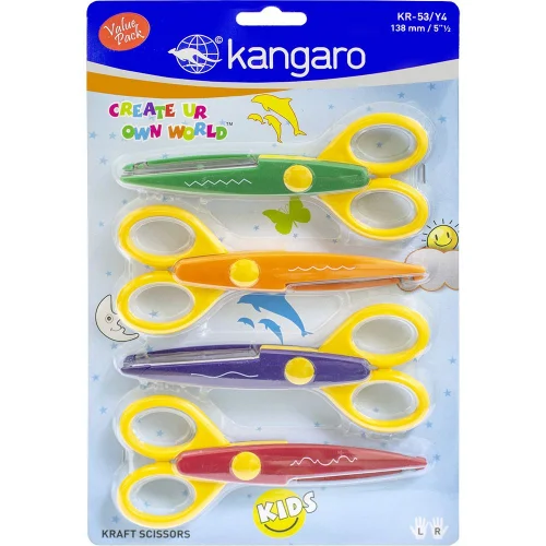 Scissors Kangaro KR-53 decoration 4 pcs, 1000000000035112
