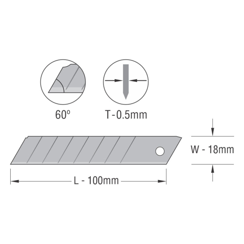 Нож резервен Kangaro голям 18мм оп10, 1000000000043871 02 