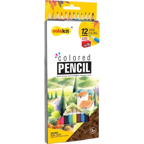 Моливи цветни Colokit Cpc-C012 12цв+остр, 1000000000031589