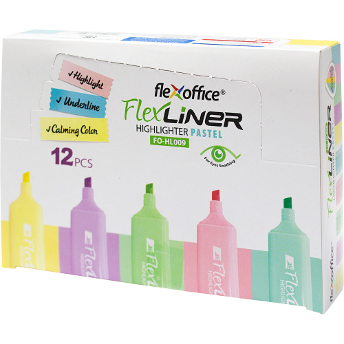 Текст маркер FO-HL009 пастел микс оп.12, 1000000000041996 05 