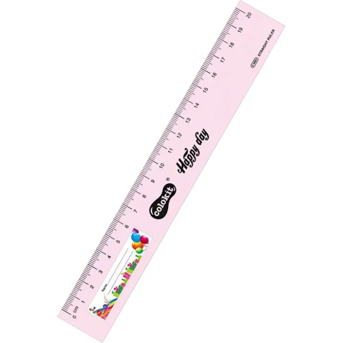 Colokit Happy Day ruler 20 cm pink, 1000000000032068