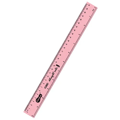 Colokit Happy Day ruler 30 cm pink, 1000000000032075