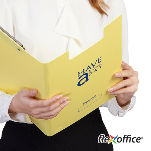 Clipboard FO-CB03 with lid PP yellow, 1000000000040837 03 