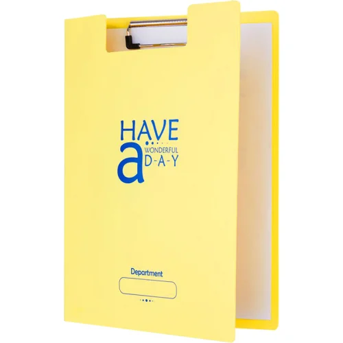 Clipboard FO-CB03 with lid PP yellow, 1000000000040837