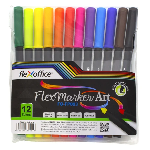 FO-FP003 felt-tip pens 12 colors, 1000000000046032