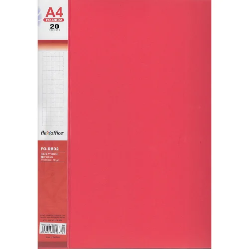 Folder 20 pockets FO-DB01 red, 1000000000033487