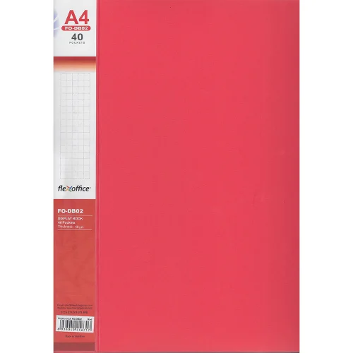 Folder 40 pockets FO-DB02 red, 1000000000033490
