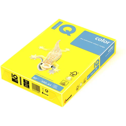 Хартия IQ Color A4 ярко жълт IG50 500л, 1000000000001492