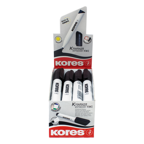 Kores XW1 Whiteboard Marker round Black, 1000000000100133 05 
