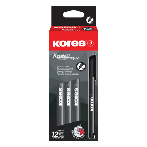 Kores P1 Permanent Marker round black, 1000000000050302 03 