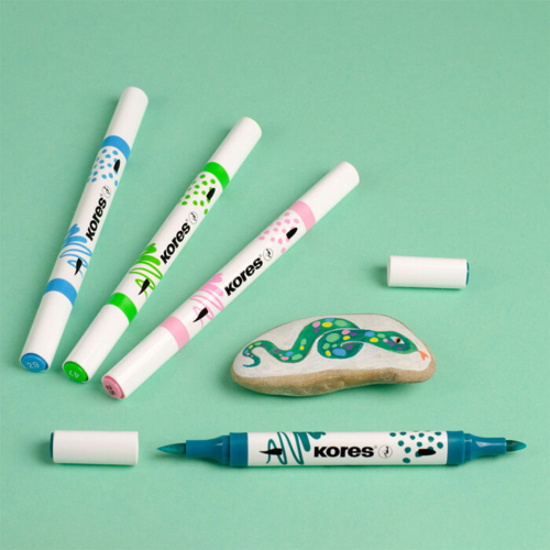 Acrylic markers KORES two tips 6 colors, 1000000000050967 06 