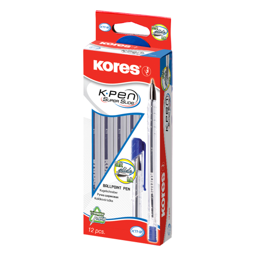 Химикалка Kores K11 1.0 мм синя, 1000000000050283 03 