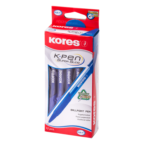 Химикалка Kores K6 0.7 мм синя, 1000000000050282 03 
