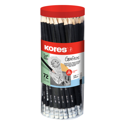 Kores Pencil with eraser Kores HB, 1000000000050275 02 