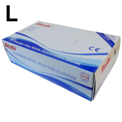 Gloves nitrile blue size L 100pc