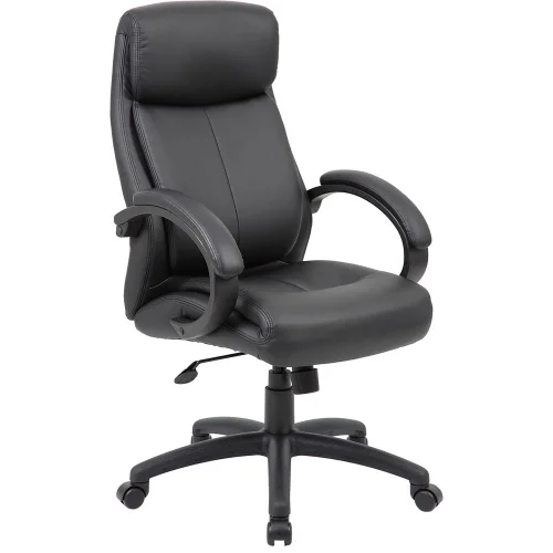 Chair Comfort eco leather black, 1000000000009645