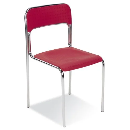 Chair Cortina plastic red, 1000000000009976