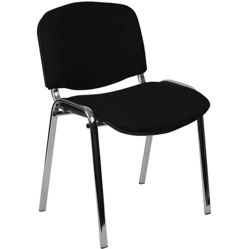 Chair Iso Chrome eco leather black, 1000000000009979