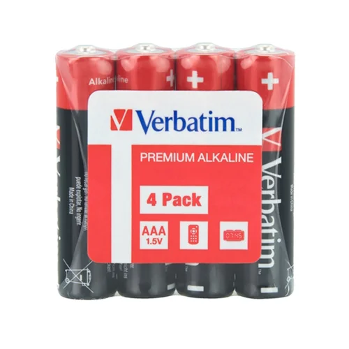 Алкална батерия Verbatim Premium AAA 4 броя, 2000023942495000