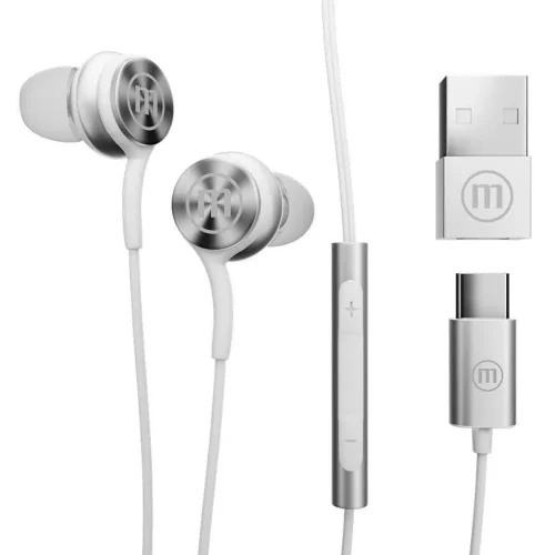Слушалки с микрофон MAXELL XC1, USB-C, Бели, 2000025215504501