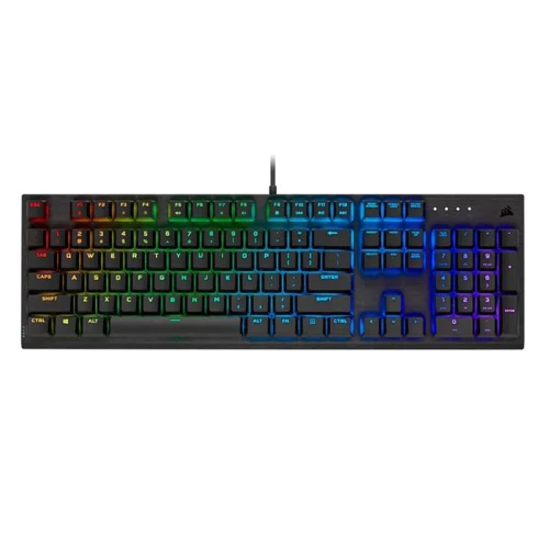 Corsair K60 RGB PRO Mechanical Gaming Keyboard, Backlit RGB LED, CHERRY VIOLA, Black, 2000840006626190