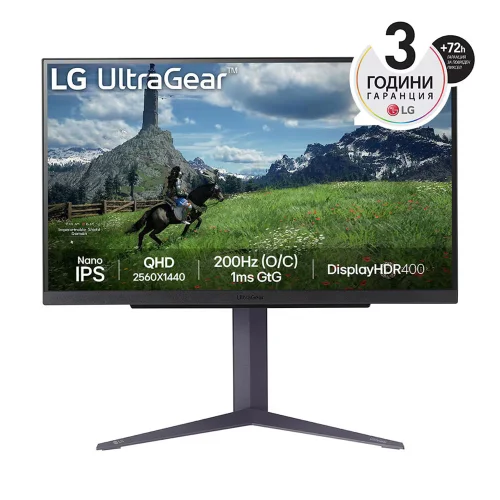 Геймърски монитор LG 27GS85Q-B, 27' Nano IPS QHD, 2008806096090633