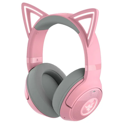 Слушалки Kraken Kitty BT V2 - Quartz Ed. Pink, Wireless Gaming Headset, Kitty Ears and Earcups, Bluetooth 5.2 with Gaming Mode, 2008887910060544