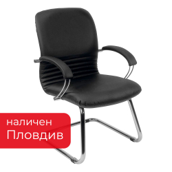 Chair Mirage Steel CF/LB g leather black