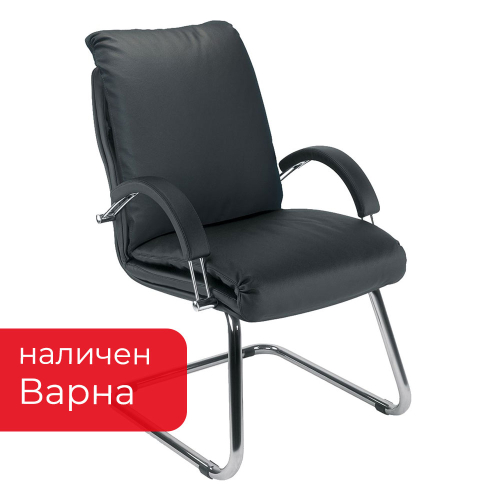 Конферентен стол Nadir еко кожа черен, 1000000000014079