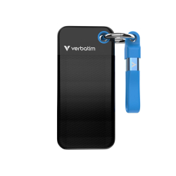 Verbatim Pocket External SSD, 2TB, Black/Blue