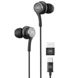 Слушалки тапи Maxell XC1, USB-C, черен