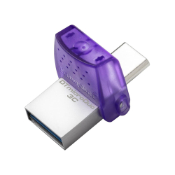 Памет USB/USB-C 64GB Kingston DataTraveler microDuo 3C, лилав